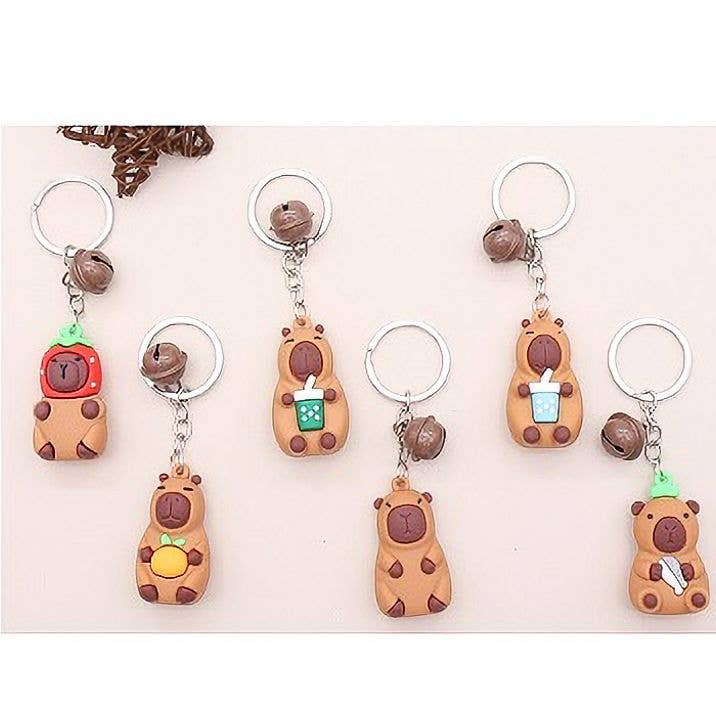 12pk Capybara Bag Charm Key Chain - Image 2