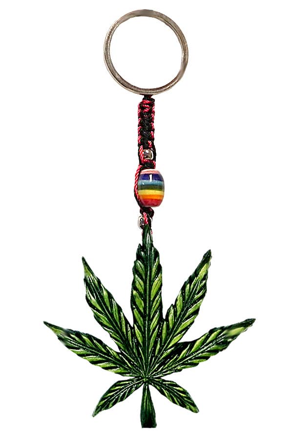 420 Leaf Durepox Resin Figurine Keychain
