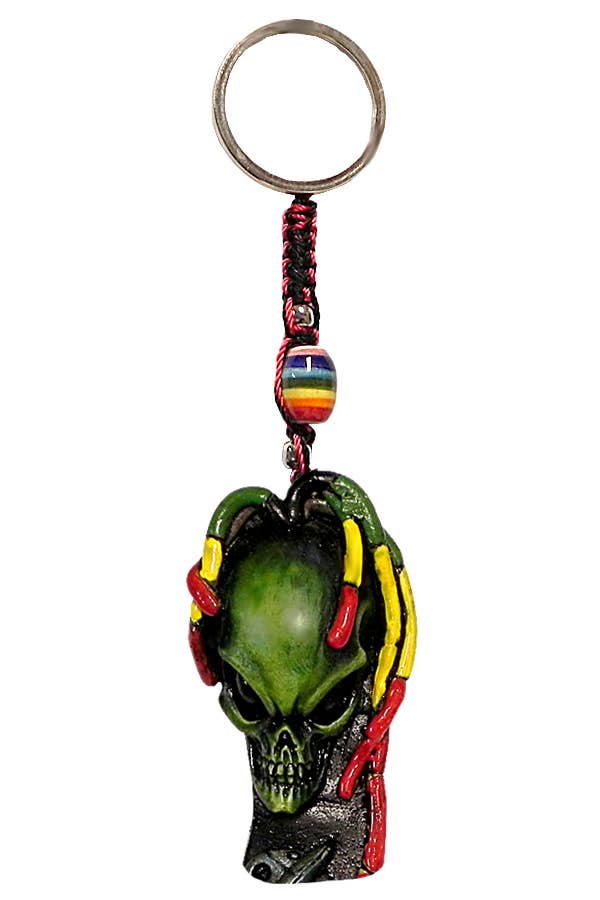 Alien Overlord Head Durepox Resin Figurine Keychain
