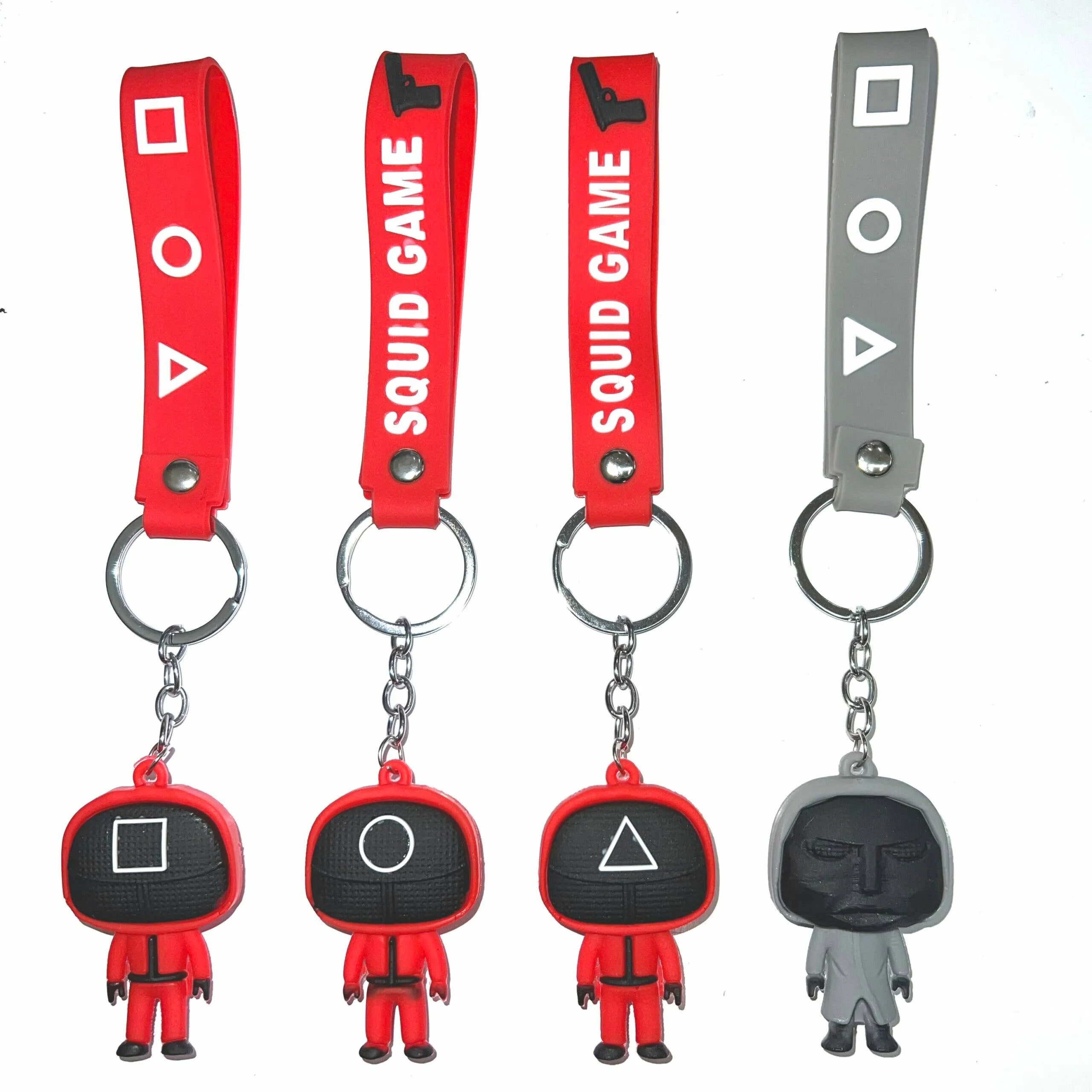 Big Head Squid Game 3D Keychains with Handle