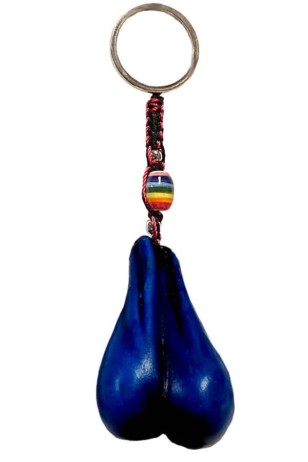 Blue Balls Durepox Resin Figurine Keychain