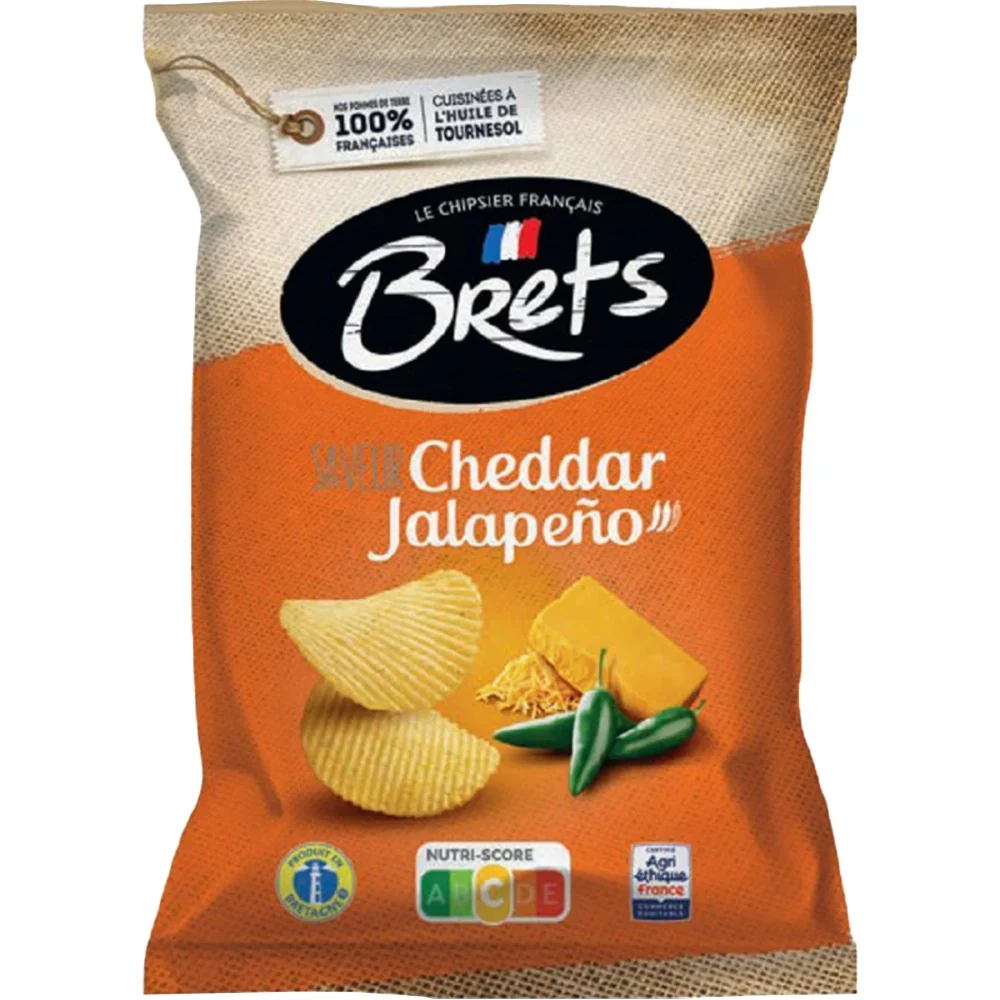 Brets Potato chips, Cheddar Jalapeño
