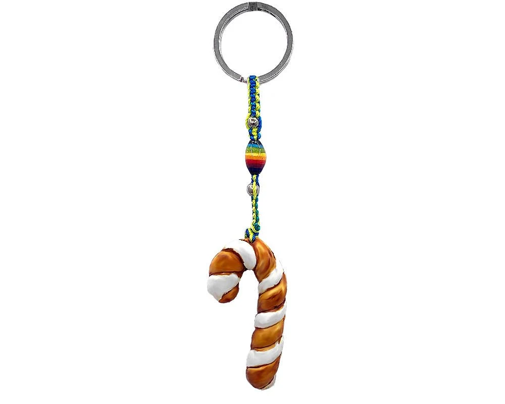 Candy Cane Christmas Food Durepox Resin Figurine Keychain - Image 3