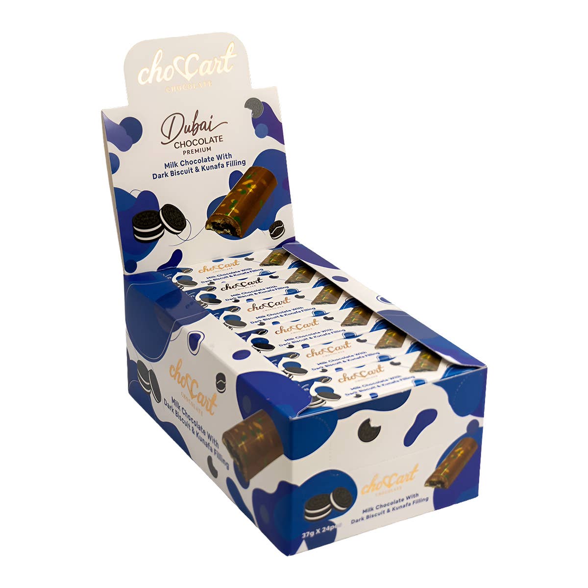 CHOCCART DUBAI BAR - DARK BISCUIT & KUNAFA (MILK CHOCOLATE)