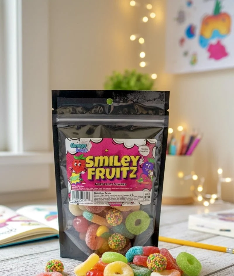 Omega Candies Smiley Fruitz Juicy Mixed Fruits Gummies