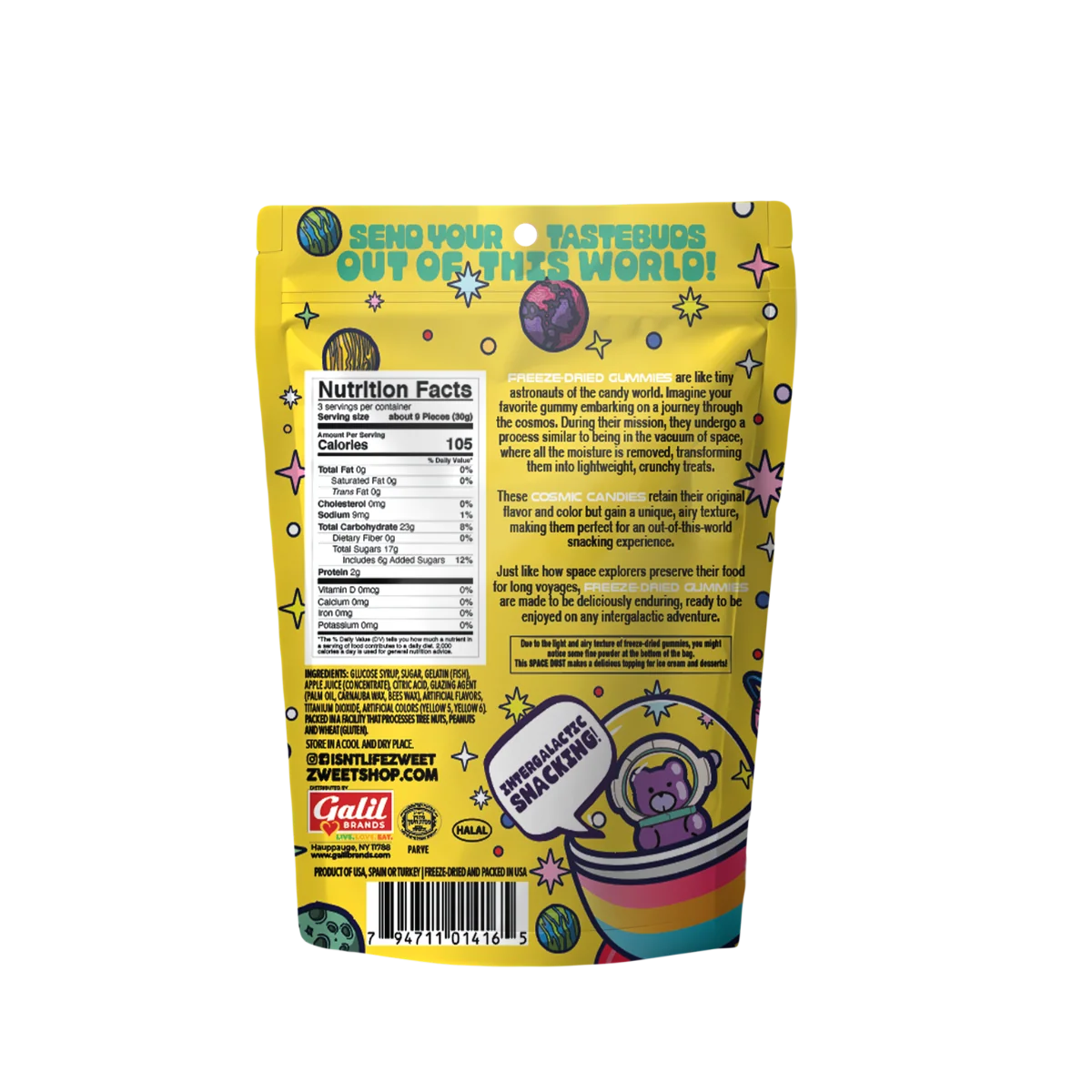 Cosmoz Freeze Dried Sour Mango | 3oz | Zweet: Pack of 1 - Image 2