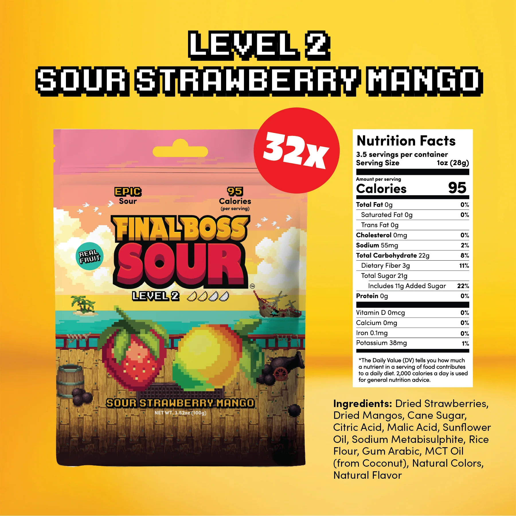 Final Boss Sour Arcade Floor Display (64 Count) - Image 3