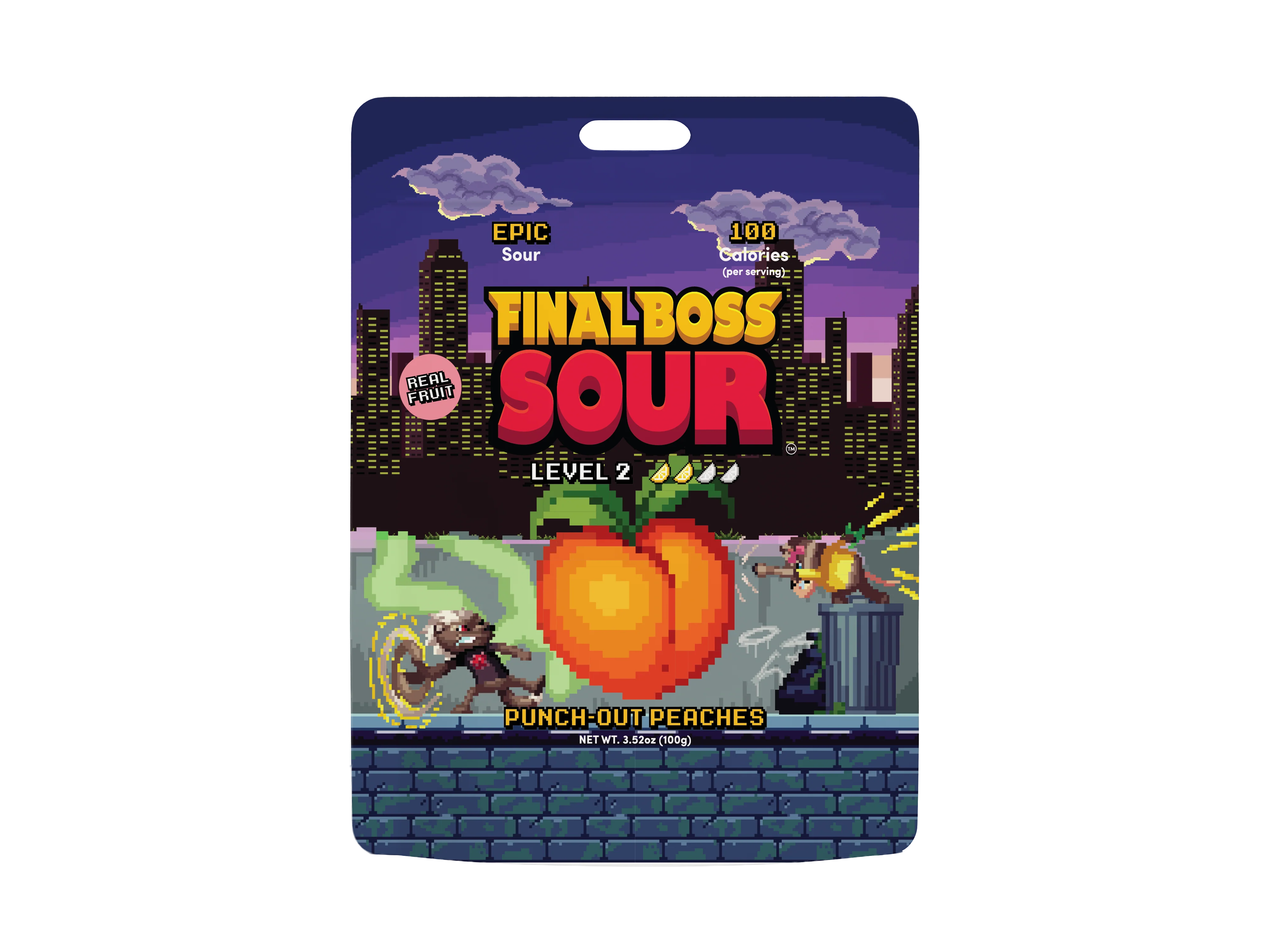 Final Boss Sour Level 2 Punch-Out Peaches (3.52oz)