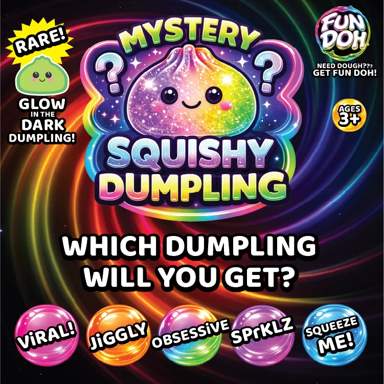 Fun Doh Mystery Dumpling Squishies | 12-Piece Retail Display: Wholesale Price - Image 10