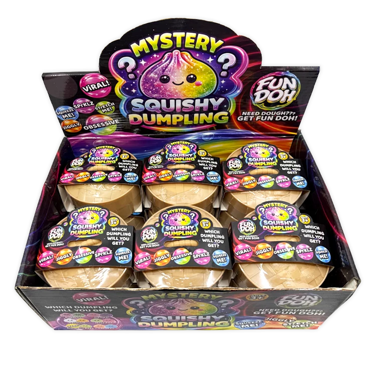 Fun Doh Mystery Dumpling Squishies | 12-Piece Retail Display: Wholesale Price - Image 3