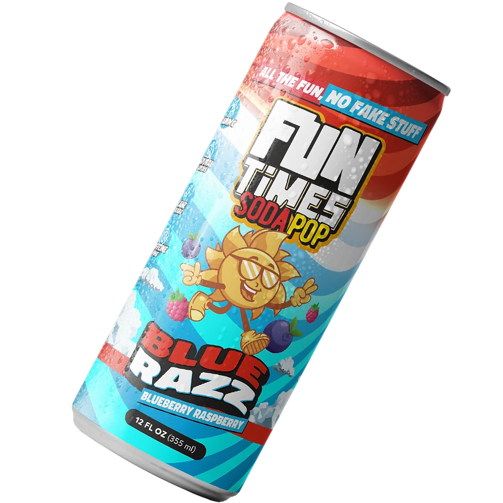 Fun Times Soda Pop - Blue Razz Raspberry
