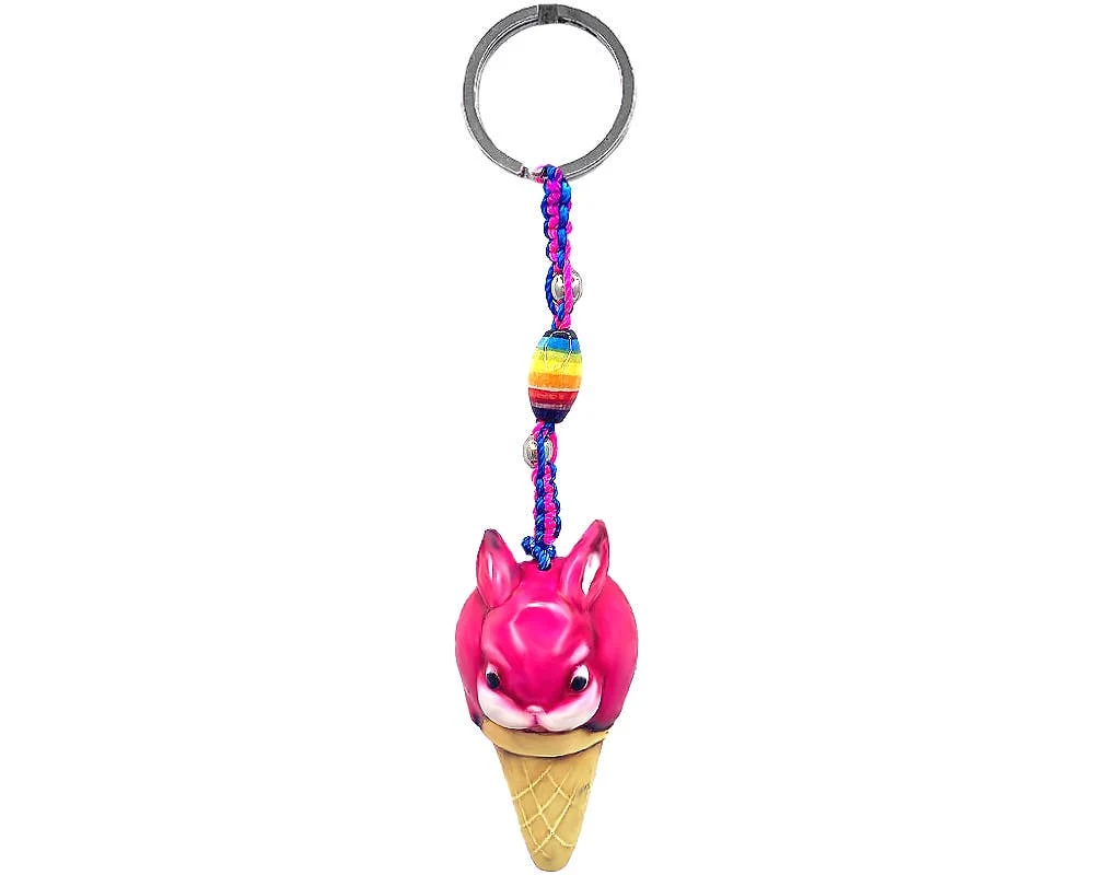 Ice Cream Cone Sweet Food Durepox Resin Figurine Keychain - Image 11