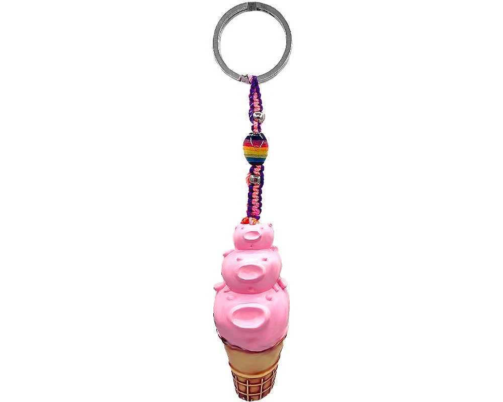 Ice Cream Cone Sweet Food Durepox Resin Figurine Keychain - Image 15