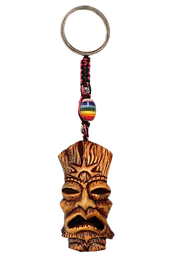 Kapu Tiki Head Durepox Resin Figurine Keychain