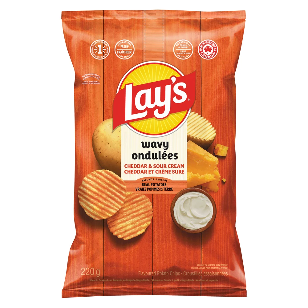 Lay's Wavy - Cheddar & Sour Cream Flavor