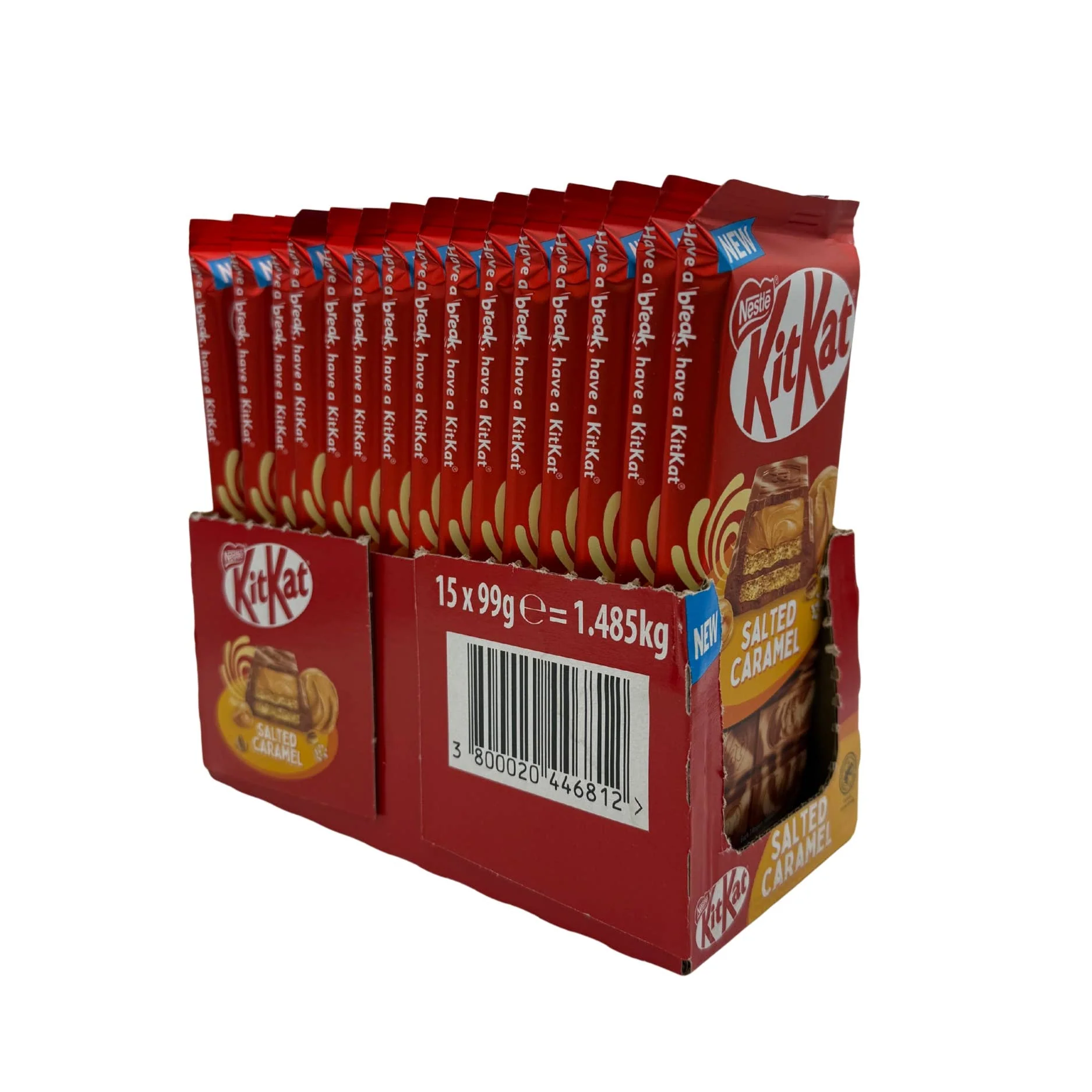 Limited Import - UK KitKat Salted Caramel 99g bar, 15ct - Image 2