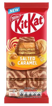 Limited Import - UK KitKat Salted Caramel 99g bar, 15ct - Image 4