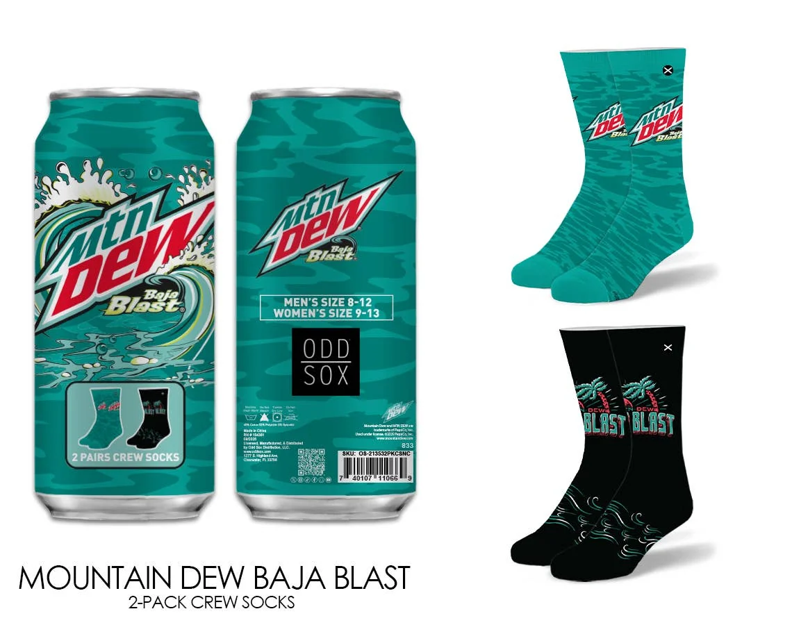 Mountain Dew Baja Blast 2 Pack Crew - Novelty Can