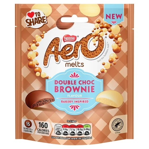 Nestle Aero Melts Double Choc Brownie
