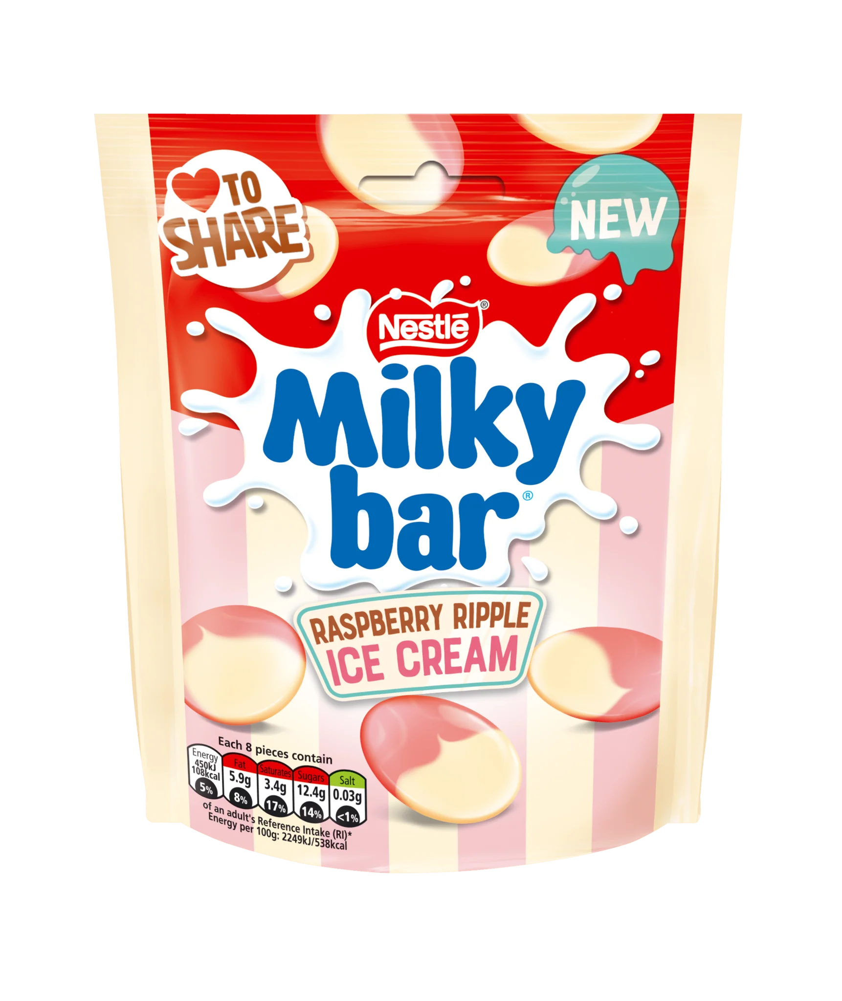 Nestle Milky bar Raspberry Ripple Ice Cream