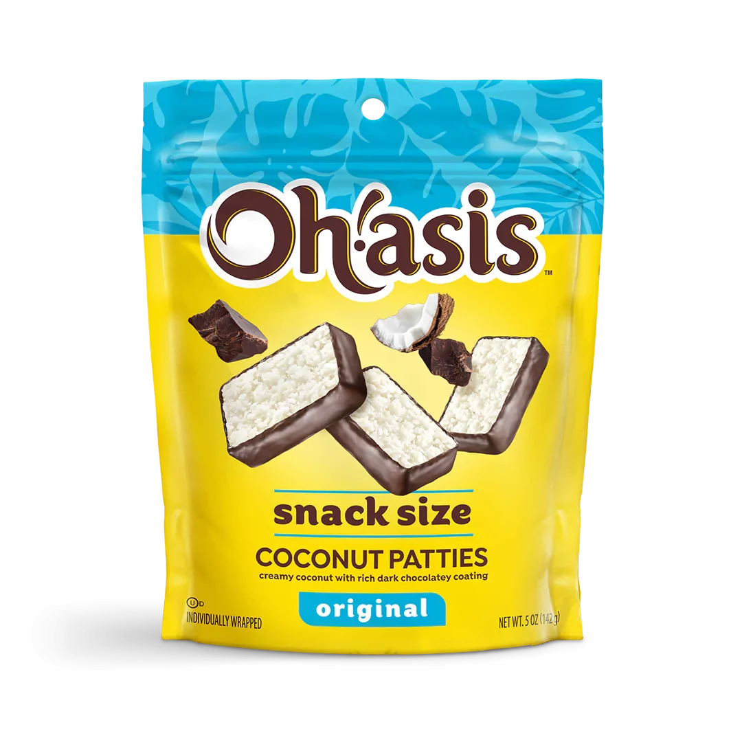 Oh'asis Coconut Patties - Snack Size Original 298g