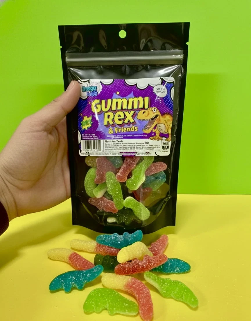 Omega Bursts Gummi Rex & Friends Dinosaur Gummy Candy - 5oz