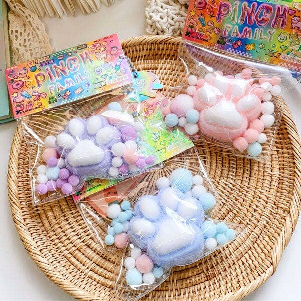 Pinch Family Taba Super Squishy Fidget Toys (1pc) Multiple Styles: Furry White Hamster - Image 2