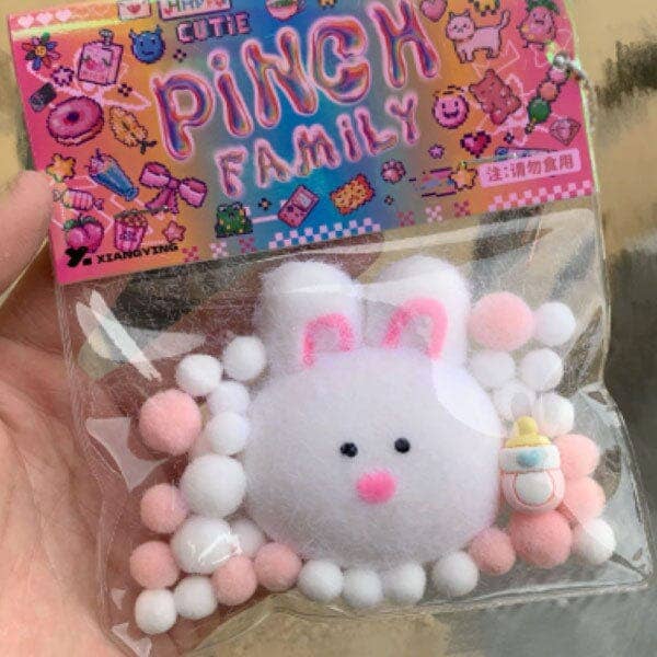 Pinch Family Taba Super Squishy Fidget Toys (1pc) Multiple Styles: Furry White Hamster - Image 8