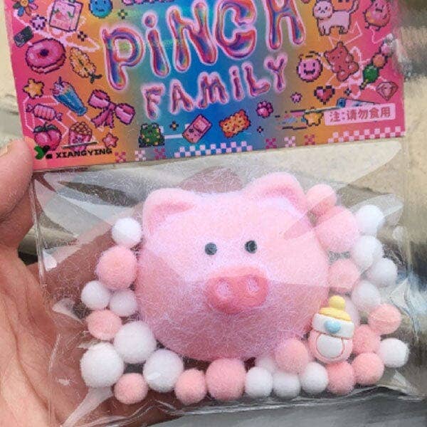 Pinch Family Taba Super Squishy Fidget Toys (1pc) Multiple Styles: Furry White Hamster - Image 9