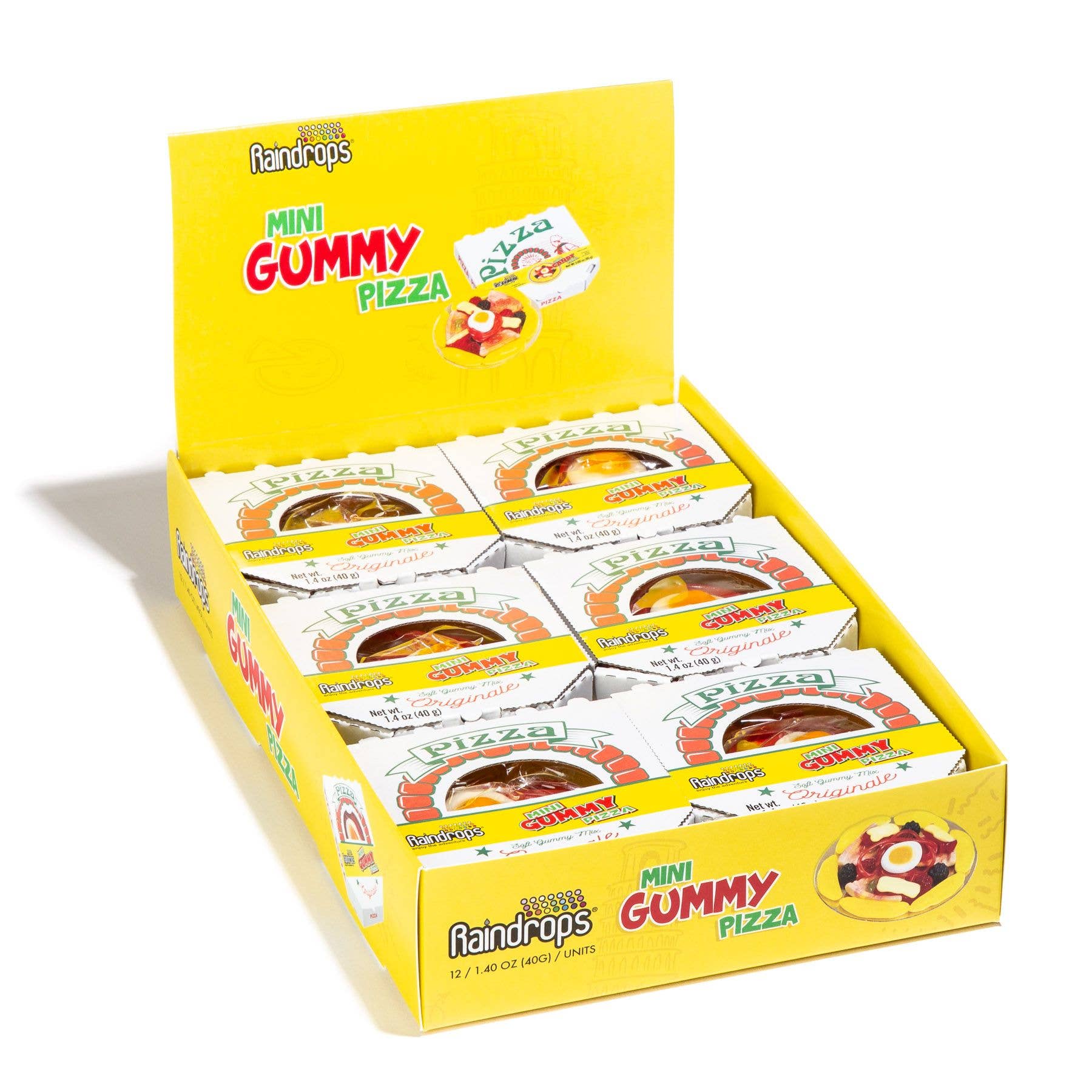 Raindrops Mini Gummi Pizza, 1.4oz, 12ct Case