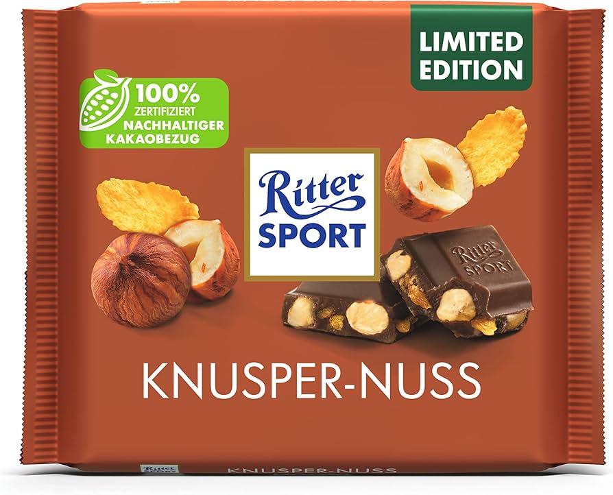 Ritter Sport Whole Hazelnut With Corn Flakes (KNUSPER-NUSS) - Deutschland
