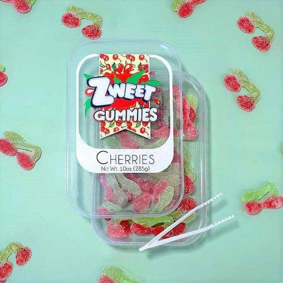 Sour Gummy Cherries | Zweet | 10 oz - Image 2
