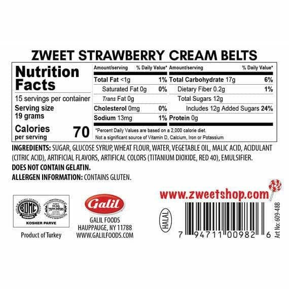 Sour Strawberry Creamsicle Belts | Zweet | 10 oz - Image 2