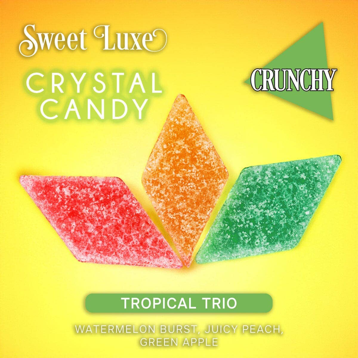 Sweet Luxe™ NEW Extra Crunchy Crystal Candy - Tropical Trio Flavor Mix - Image 2
