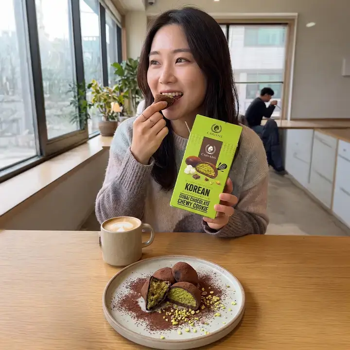 TikTok Viral Korean Chewy Dubai Chocolate Cookie 2.54.Oz - Image 4