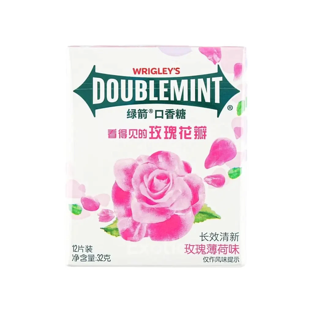 Wrigley Doublemint - Sugar Free Gum - Rose Oolong Tea Flavor (China)